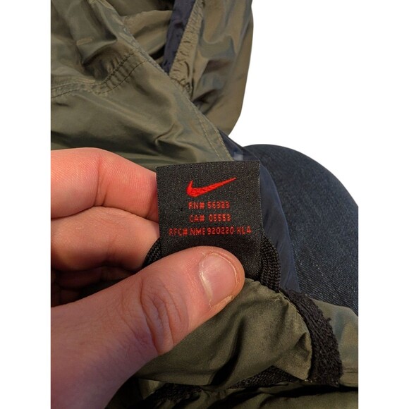 Vintage Nike Mens Jacket Medium Track Windbreaker Full Zip 90s Green - Picture 3 of 4